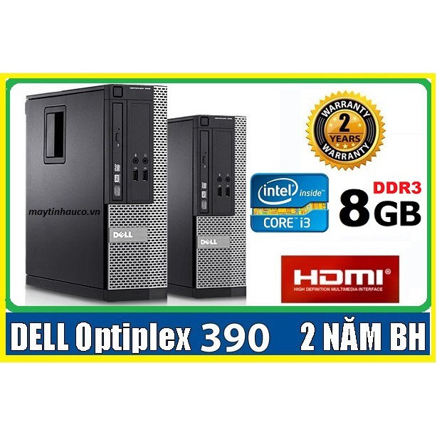 Máy tính để bàn đồng bộ Dell optiplex 390 ( Core i3 / 8G / 500G ), Có HDMI , , Dây kêt nối HDMI