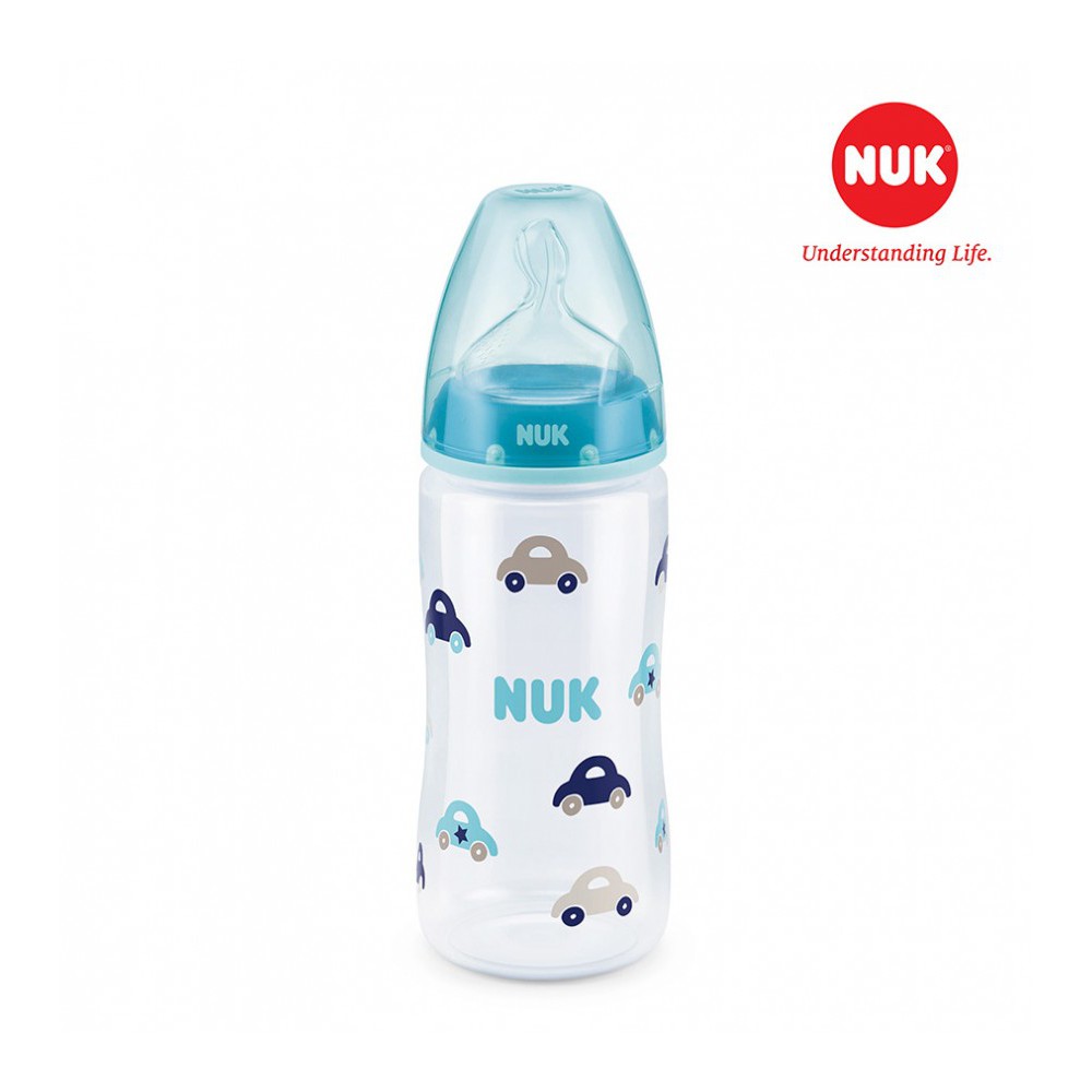 Bình Sữa NUK Premium Choice Nhựa PP 300ml Núm Ti cho bé 6-18 tháng- size M