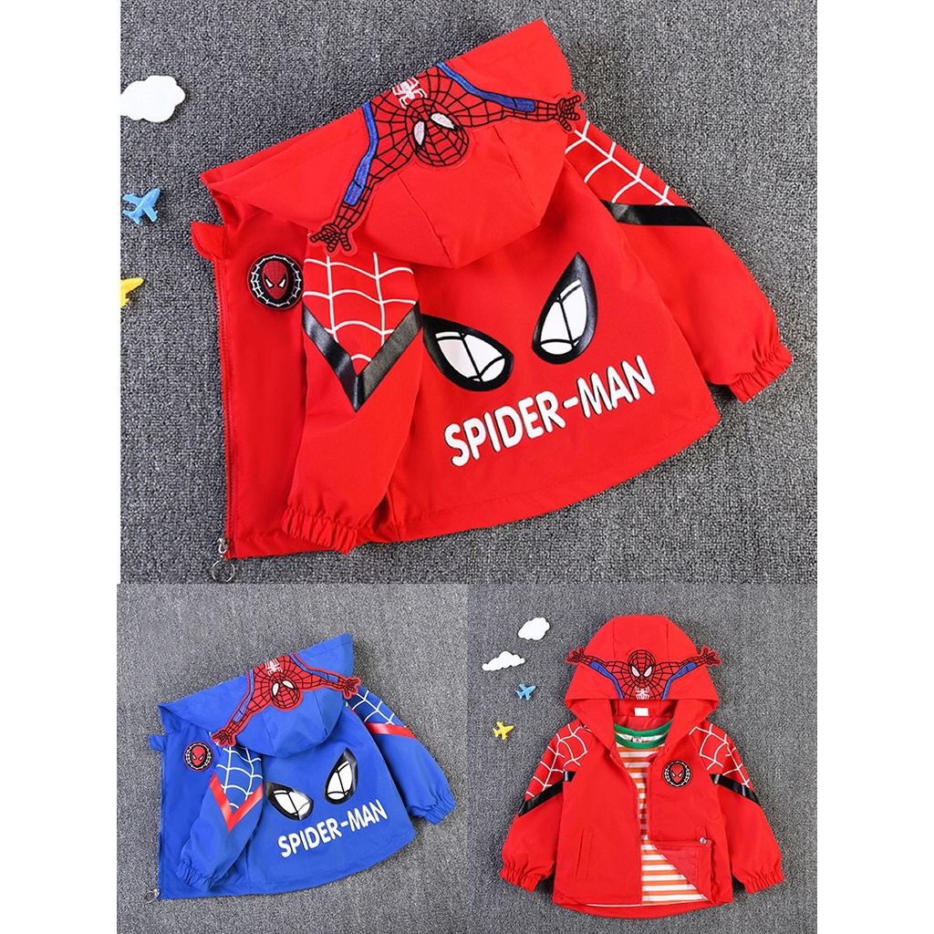 Áo khoác AMILA có mũ trùm họa tiết hoạt hình dễ thương phong cách Hàn Quốc cho bé