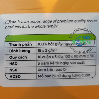 Giấy Vệ Sinh Elène Tre lốc 10 Cuộn combo 2 gói