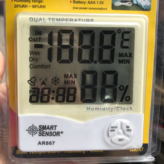 HOT-Đồng hồ đo nhiệt độ độ ẩm SMART SENSOR AR867