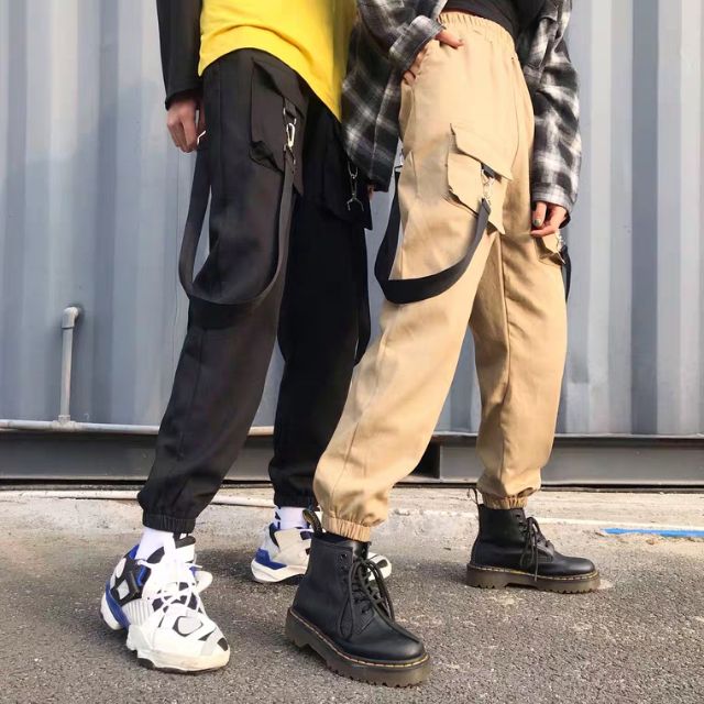 (Sẵn đen S_Order) 007 Quần jogger kaki nam nữ túi hộp 2 xích boxpant hiphop