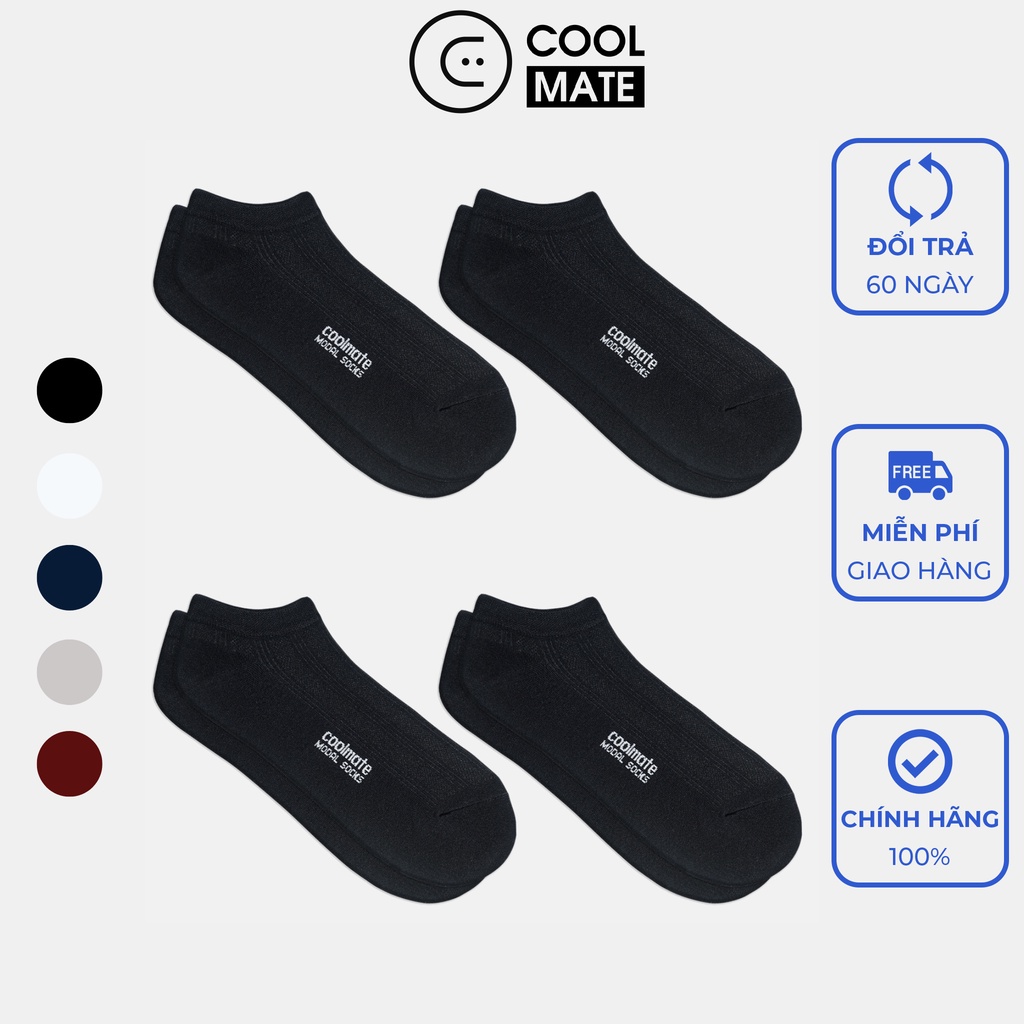 Combo 4 đôi tất cổ ngắn Modal kháng khuẩn - thương hiệu Coolmate