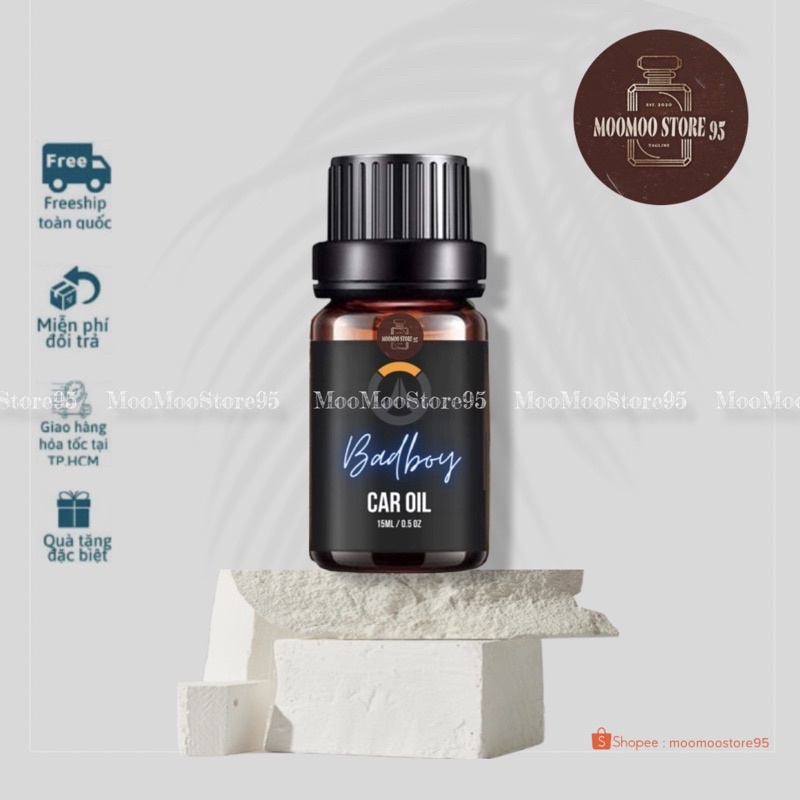 -𝐌𝐨𝐨𝐌𝐨𝐨- Tinh dầu cao cấp OILCAR dành cho xe ô tô &quot;𝐁𝐀𝐃 𝐁𝐎𝐘&quot; 15ml