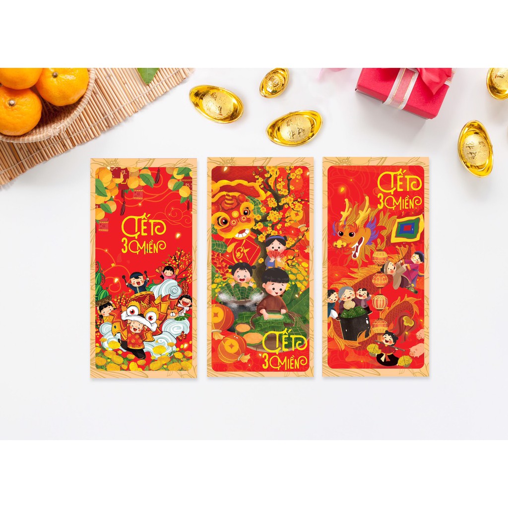 Sét 50 và 100 Bao Lì Xì Tết Phong Bao Mừng Tuổi Mẫu Mới Nhất