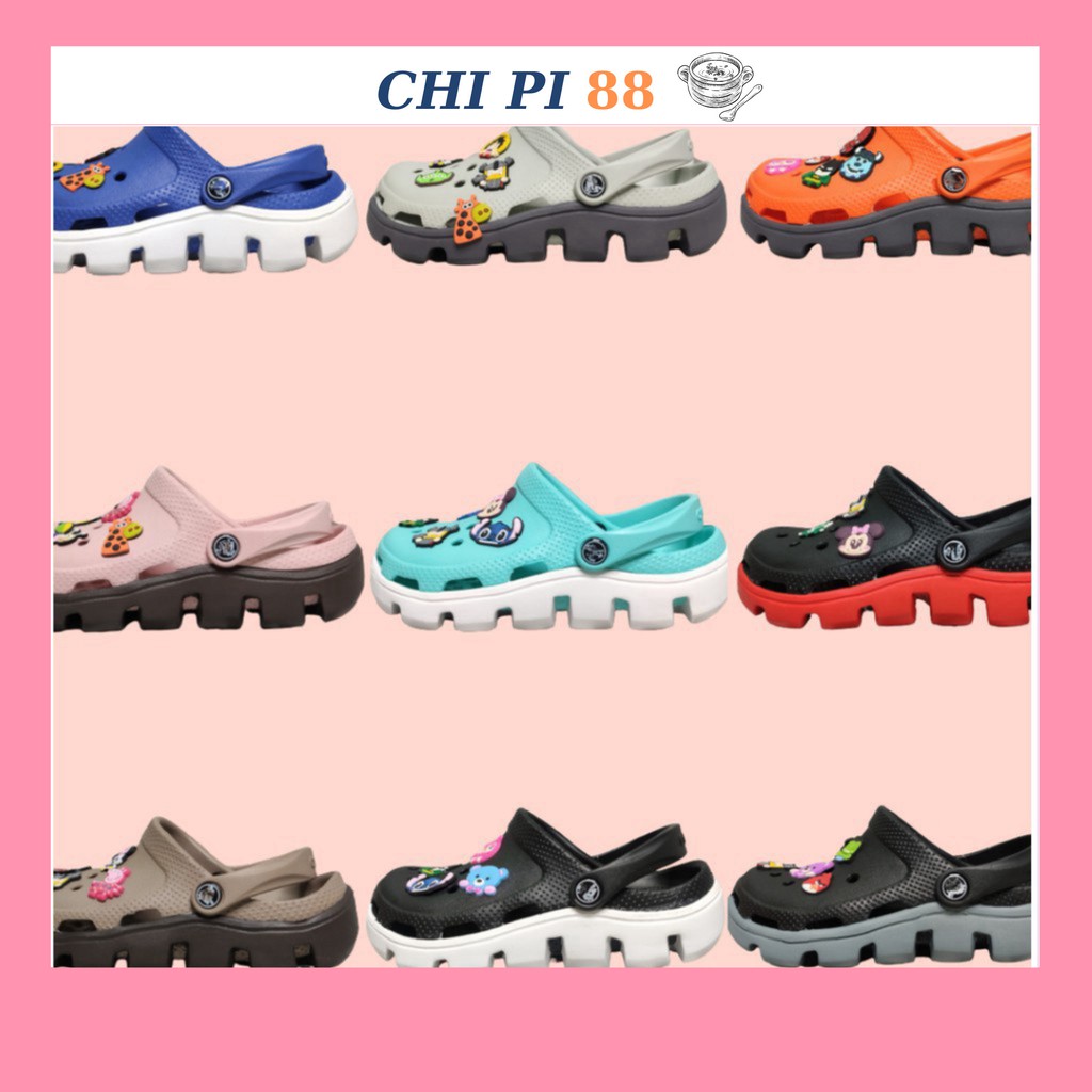 ❌Tặng kèm 10 sticker⛔Dép sục cá sấu ,Dép sục tăng chiều cao đế răng cưa cao cấp 88227 KHO SỈ GIÁ GỐC