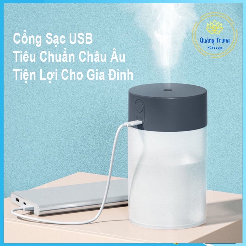 Máy tạo ẩm phun sương hỗ trợ khử khuẩn 3 trong 1, xông tinh dầu đèn led đổi màu dung tích 260ml