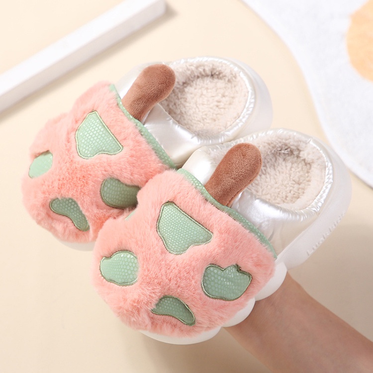 (TH33) Dép Bông Trẻ Em Họa Tiết Cây Nấm Đáng Yêu, Dép Lông Cho Bé