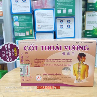 Cốt Thoái Vương hộp 30 viên dùng cho người bị thoát vị đĩa đệm, thoái hóa cột sống, gai đốt sống