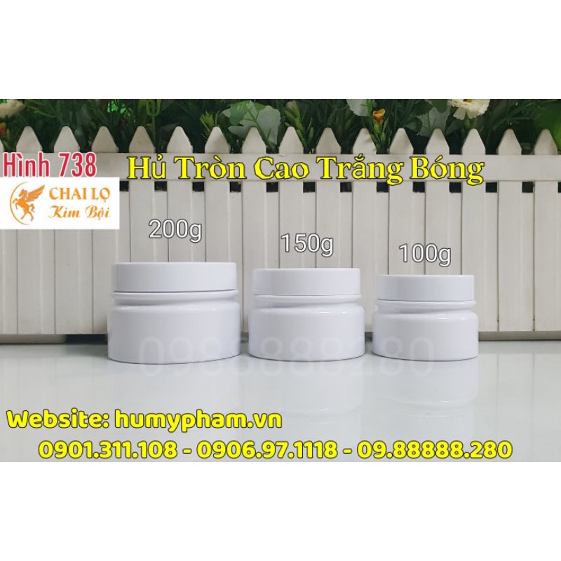 HỦ ĐỰNG KEM BODY - Hủ Tròn Cao Trắng Bóng