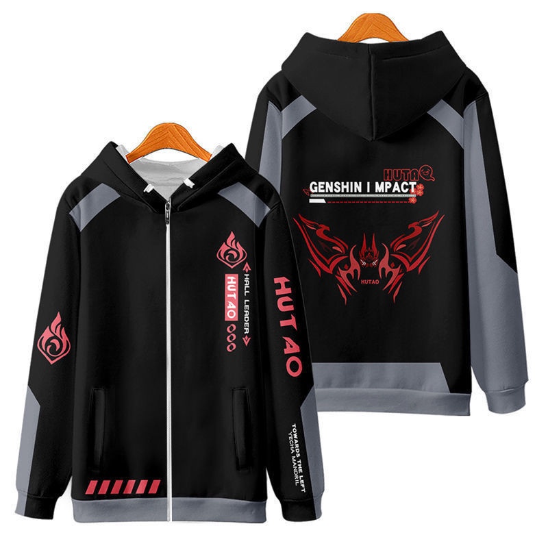 Áo Khoác Hoodie Tay Dài Có Khóa Kéo In Họa Tiết 3D Thời Trang Nhật Bản 2022 Dành Cho Nam Nữ