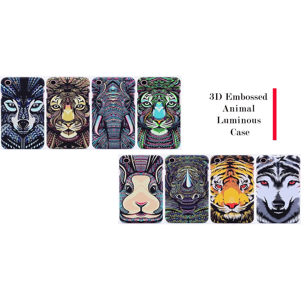 Ốp Điện Thoại Họa Tiết Động Vật 3D Phát Quang Cho iPhone 11 pro MAX iPhone X XS MAX XR 12 pro 7 8 Plus