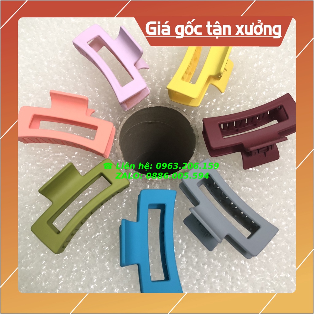 [New] Kẹp tóc 14 răng to, mặt nhựa nhám nhiều màu