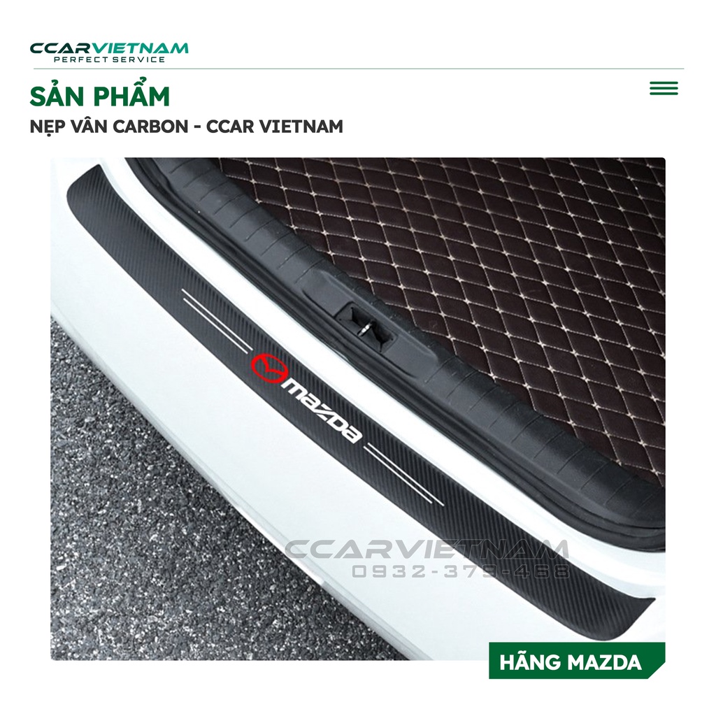 Miếng Dán Carbon Chống Trầy Xước Bậc Cửa, Cốp Xe Ô Tô Mazda, Hyundai, Toyota, Kia, KIA NEW, Ford, Mitsubishi, Peugeot