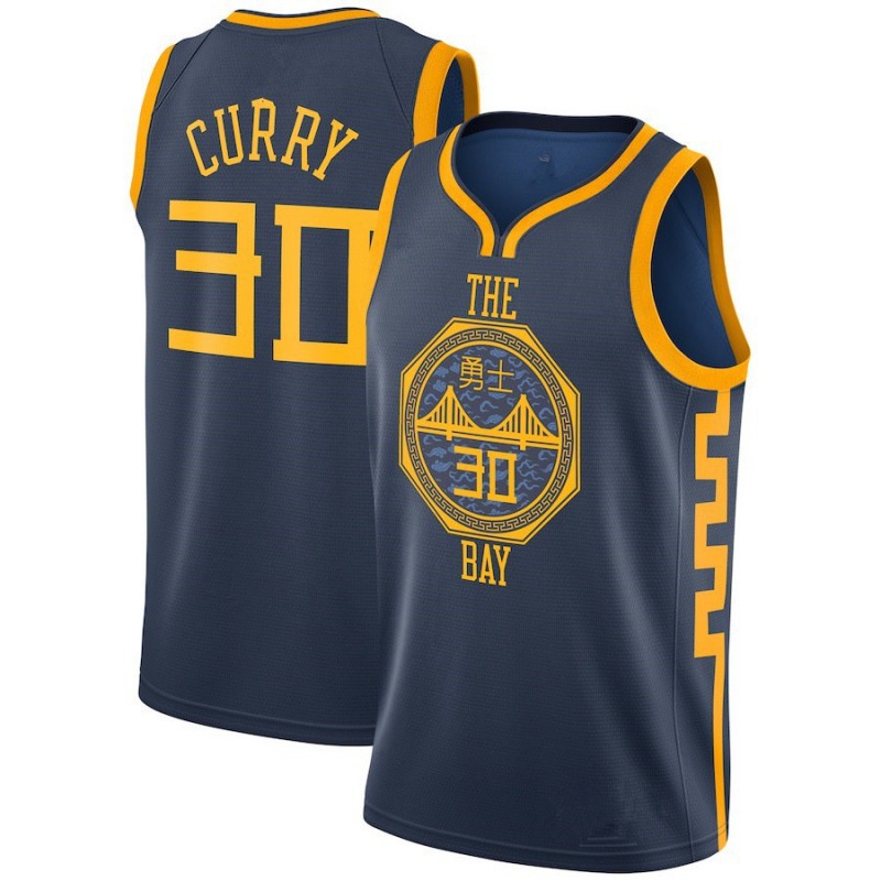 Áo Bóng Rổ NBA Jersey Warriors 30 Phiên Bản Thành Phố Năm 2021#Áo Bóng Rổ curry Thompson Năng Động Thời Trang
