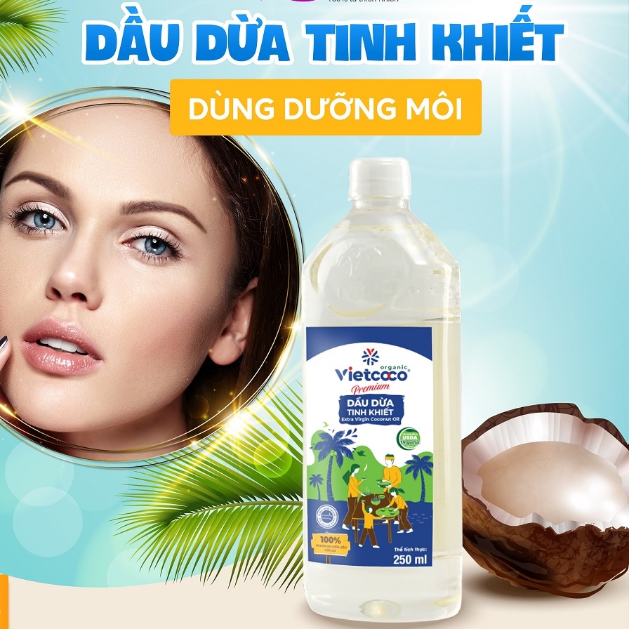 Combo 5 chai Dầu Dừa Organic 1lit - Vietcoco