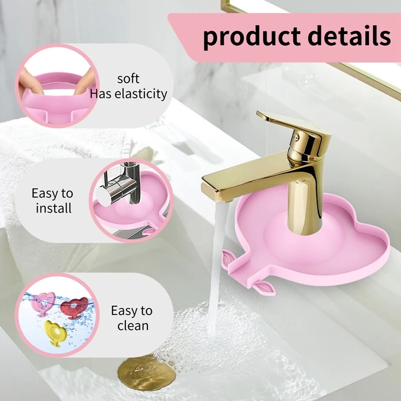 Tấm Silicone Gắn Vòi Nước Bồn Rửa Chén Nhà Bếp Nhanh Khô Có Thể Tái Sử Dụng