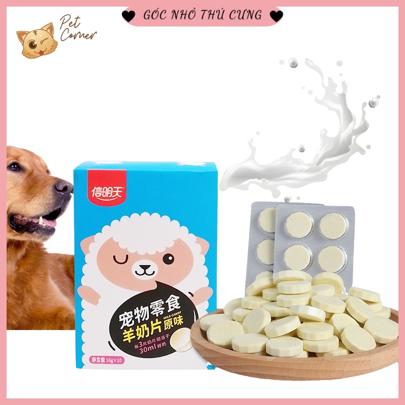 [Vỉ 8 viên] Viên sữa dê cung cấp canxi cho chó mèo