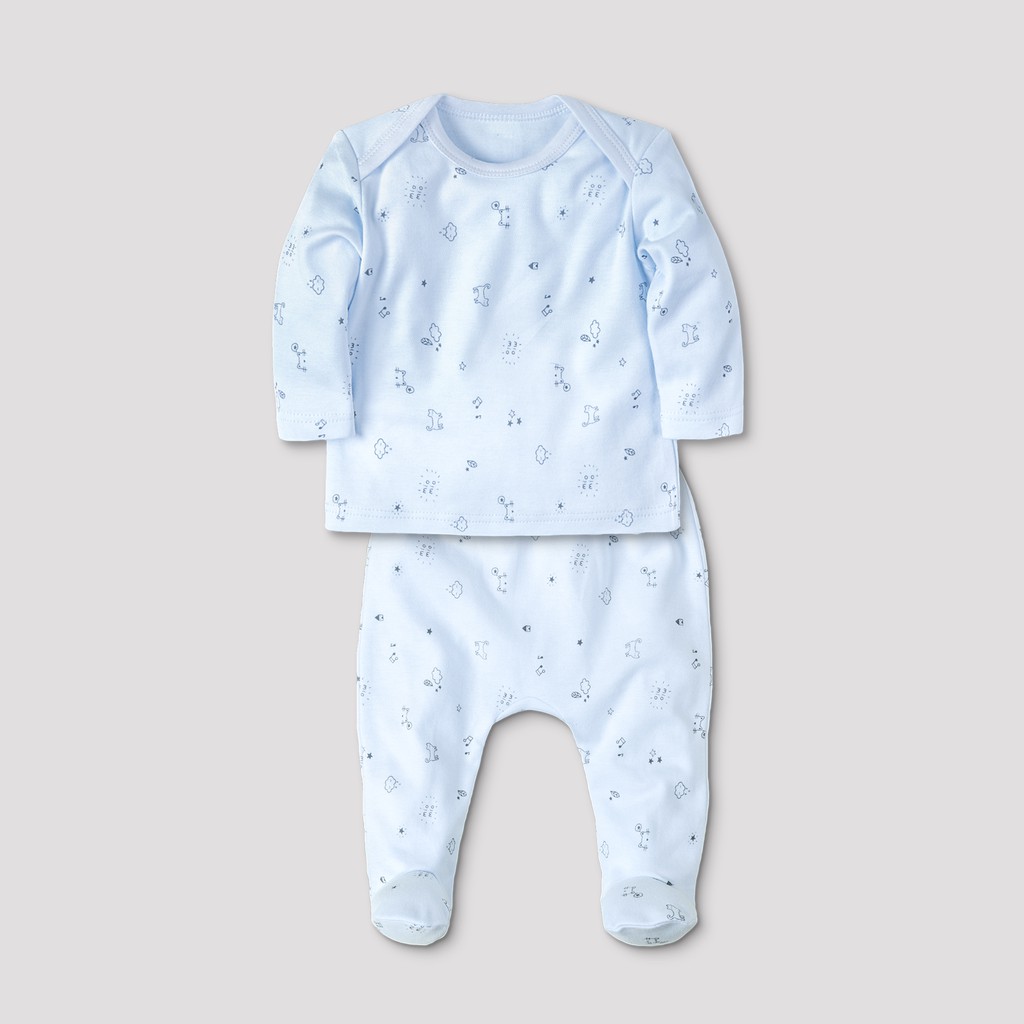 Bộ Sơ Sinh Cổ Chồm  MIOMIO, Họa Tiết: Thỏ, Sọc, Mèo. Dành Cho Bé Gái Bé Trai , Interlock Cotton
