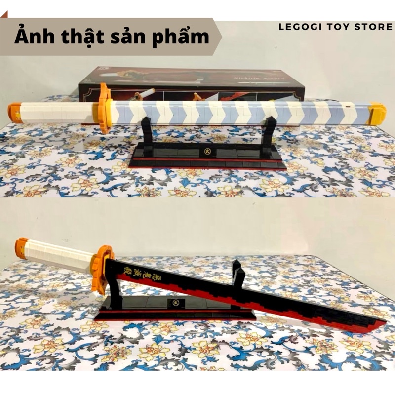 Đồ chơi mô hình Legogi lắp ráp KIẾM VIÊM TRỤ RENGOKU ZORO GETSU THANH GƯƠM DIỆT QUỶ Demon Slayer