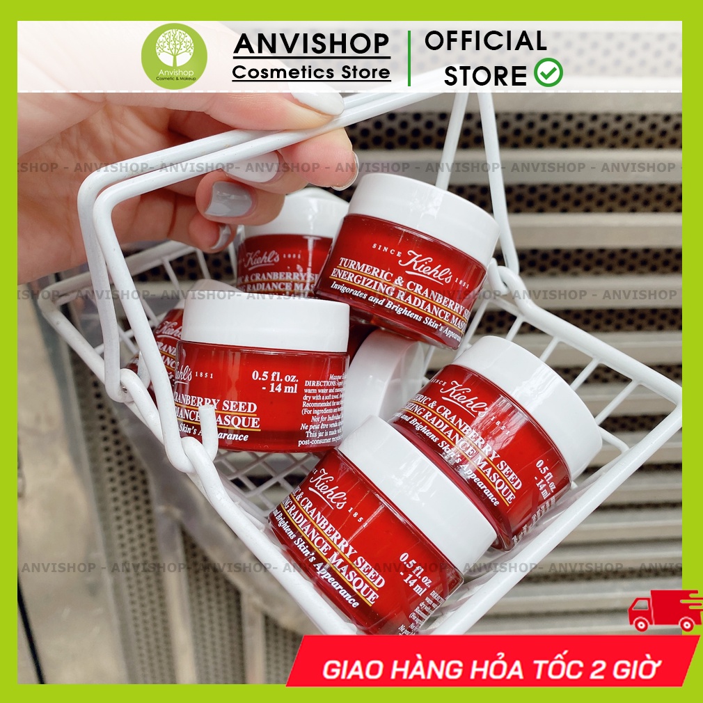 Mặt Nạ Nghệ Kiehl's Giảm Thâm Mụn, Làm Trắng Sáng Da Chống Lão Hoá Turmeric &amp; Cranberry Seed Masque