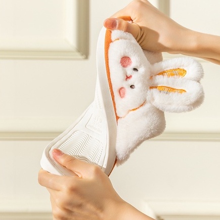 Dép Bông, Dép Lông Đi Trong Nhà Xinh Xắn Hình Thỏ Bông Warm&Cute A149