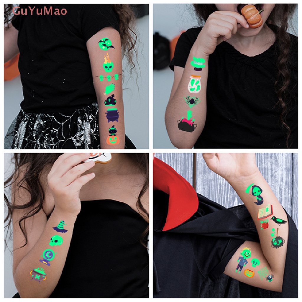 Miếng Dán Hình Xăm Huỳnh Quang Chống Thấm Nước Và Mồ Hôi Phong Cách Halloween