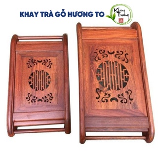 Khay trà gỗ hương to  ⚡ CAO CẤP ⚡  Khay trà gỗ hương to Kích thước  60x30x10