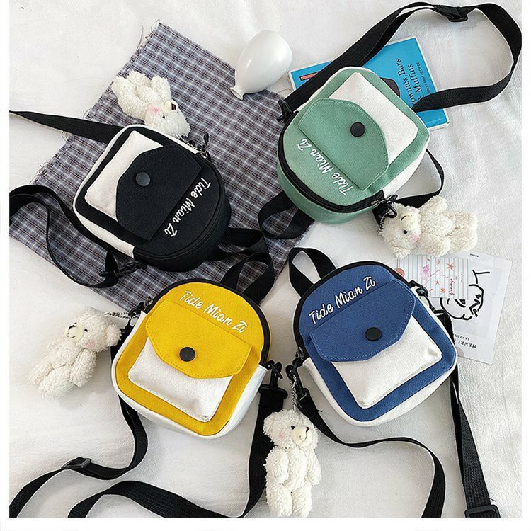 HOT TREND💥 Túi đeo chéo unisex đựng đồ canvas phong cách Hàn Quốc siêu HOT NKV003