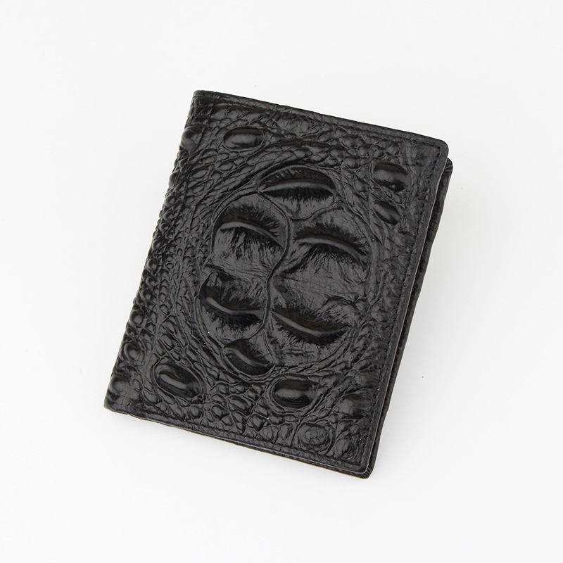 Ví da nam, Bóp Nam da bò thật dáng đứng nhỏ gọn dập vân cá sấu, ví da nam bền đẹp phong cách - Bảo hành 2 năm