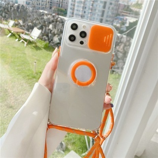 Ốp điện thoại mềm trong suốt có dây đeo thích hợp cho iphone 13 11 12 pro max x xs xr 7 8 plus se 2020