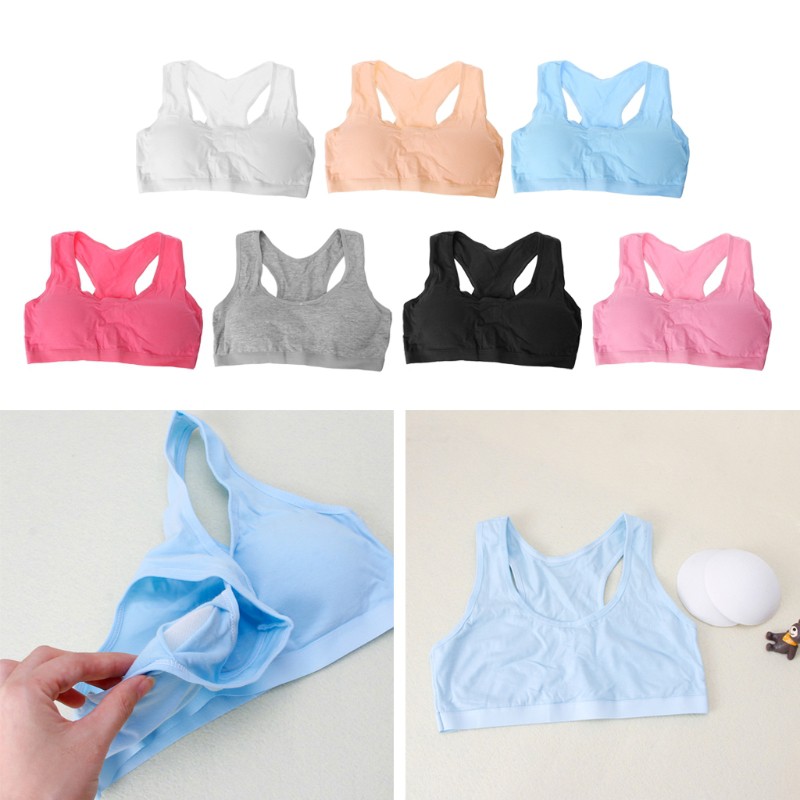 Áo ngực thể thao cotton cho bé gái