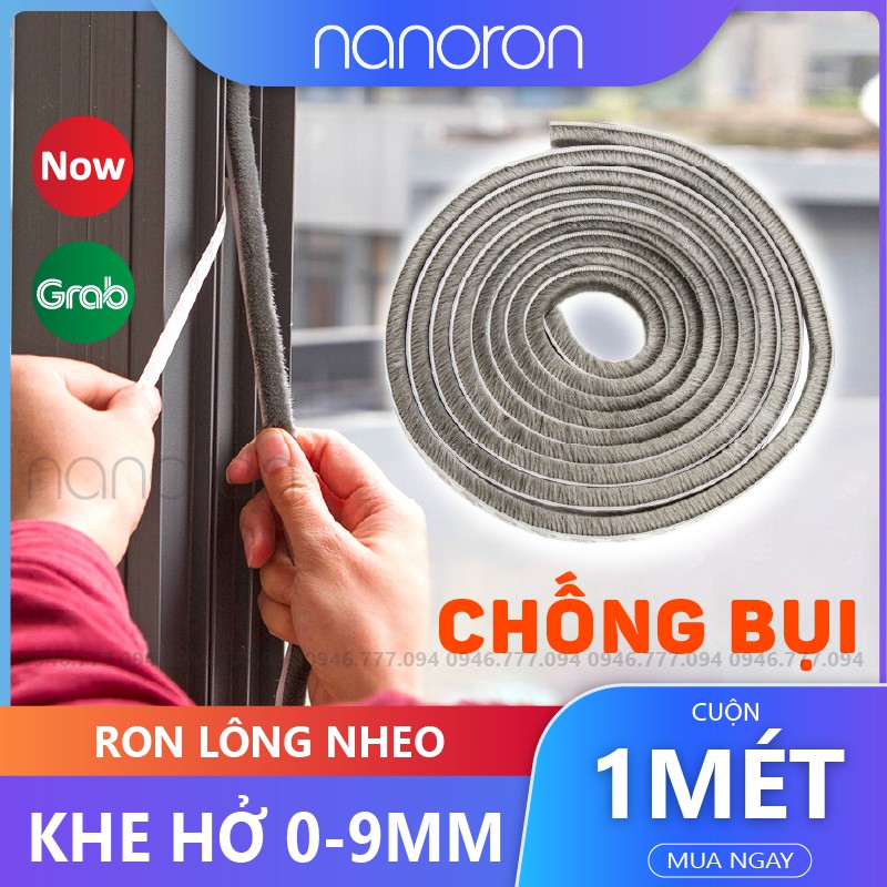 Ron lông nheo dán khung cửa chắn bụi NANORON  Phớt lông chống côn trùng dán khung cửa chặn khe hở ngăn bụi