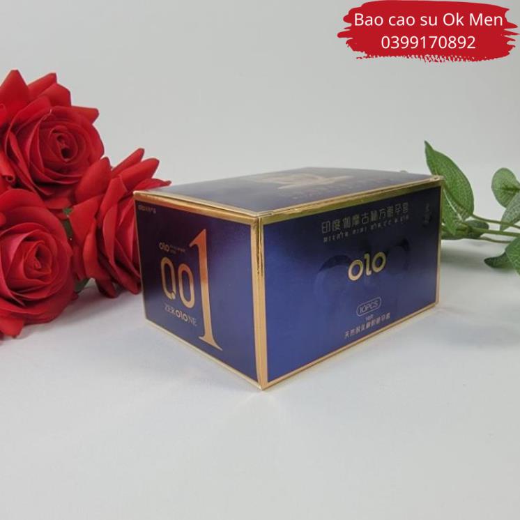 Bao Cao Su OLO 001 Xanh, bcs Kéo Dài Thời Gian, Siêu Mỏng, Nhiều Gel Bôi Trơn hộp 10 BCS