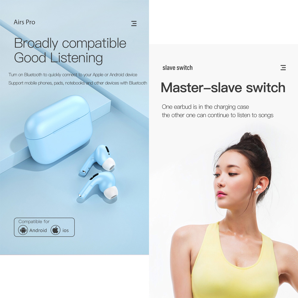 Tai nghe không dây Bluetooth Inpods 12/ Inpods 13/ Inpods Pro 4 có mic màu trơn maracon ngọt ngào | BigBuy360 - bigbuy360.vn