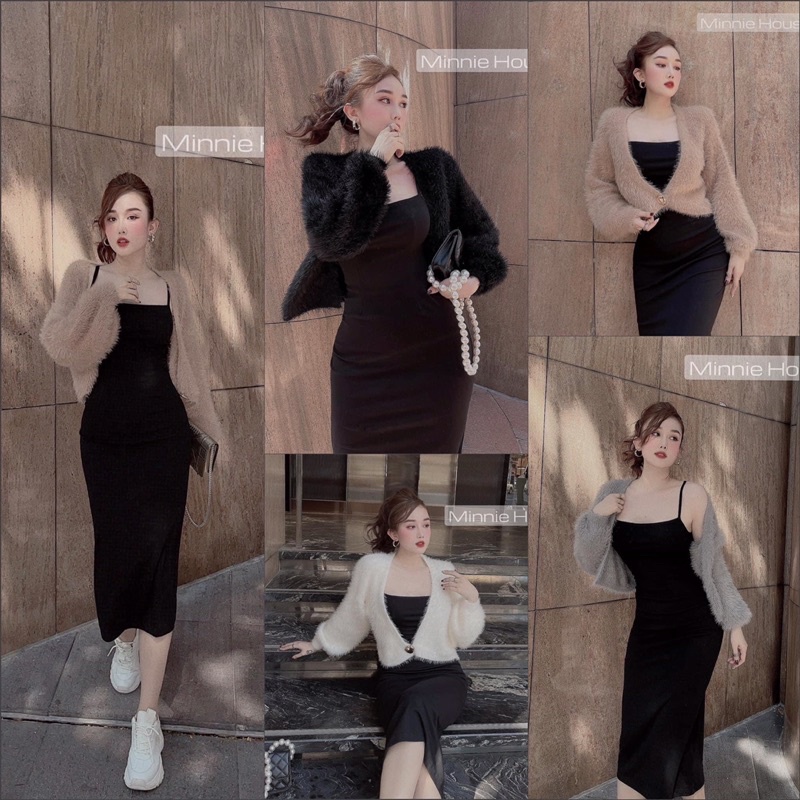 Đầm body 2 dây dáng dài size 40 - 58 kg