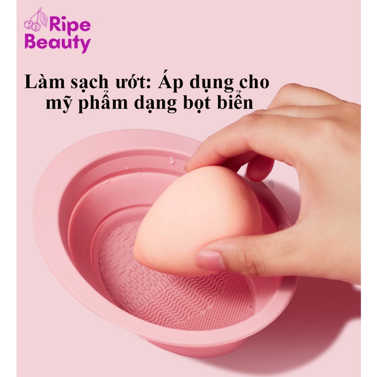 Dụng Cụ Vệ Sinh Cọ Trang Điểm GECOMO Silicon Gấp Nhỏ Gọn
