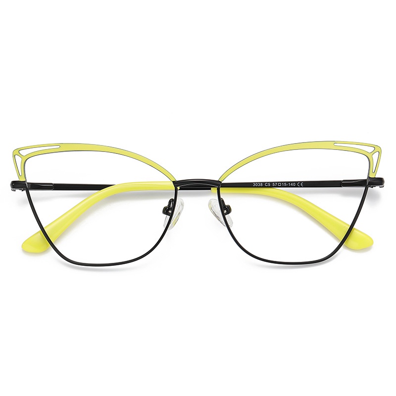 Kính Mát Mắt Mèo Bằng Kim Loại Nhiều Màu Sắc Thời Trang