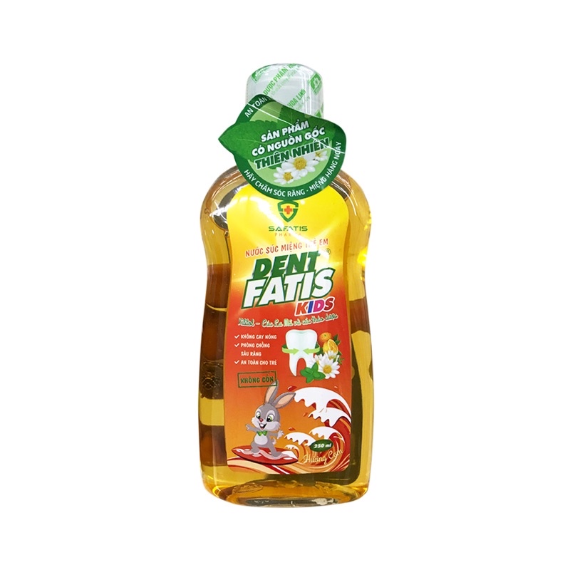 Nước xúc miệng trẻ em Dent Fatis-Chai 250ml-Ngăn sâu răng,mảng bám,giảm hôi miệng