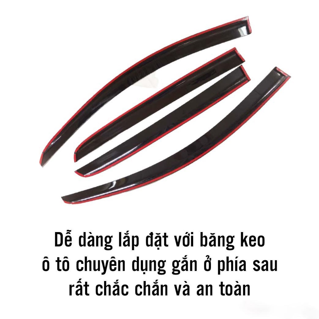 [Mã LIFEAUMAY giảm 10% tối đa 30k đơn 150k] Vè che mưa xe Vinfast Fadil nhựa đen - hàng thái