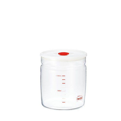 Hũ thủy tinh chịu nhiệt nắp hít Iwaki 1L - THƯƠNG HIỆU NHẬT