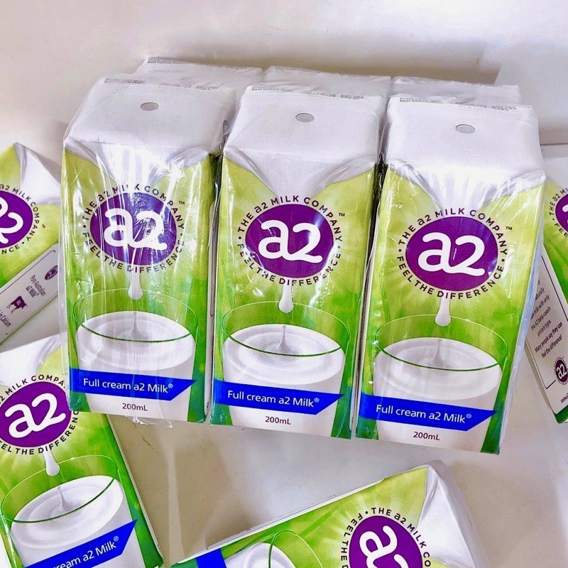 Sữa A2 nguyên kem dạng nước 24 hộp 200ml - Hàng Úc