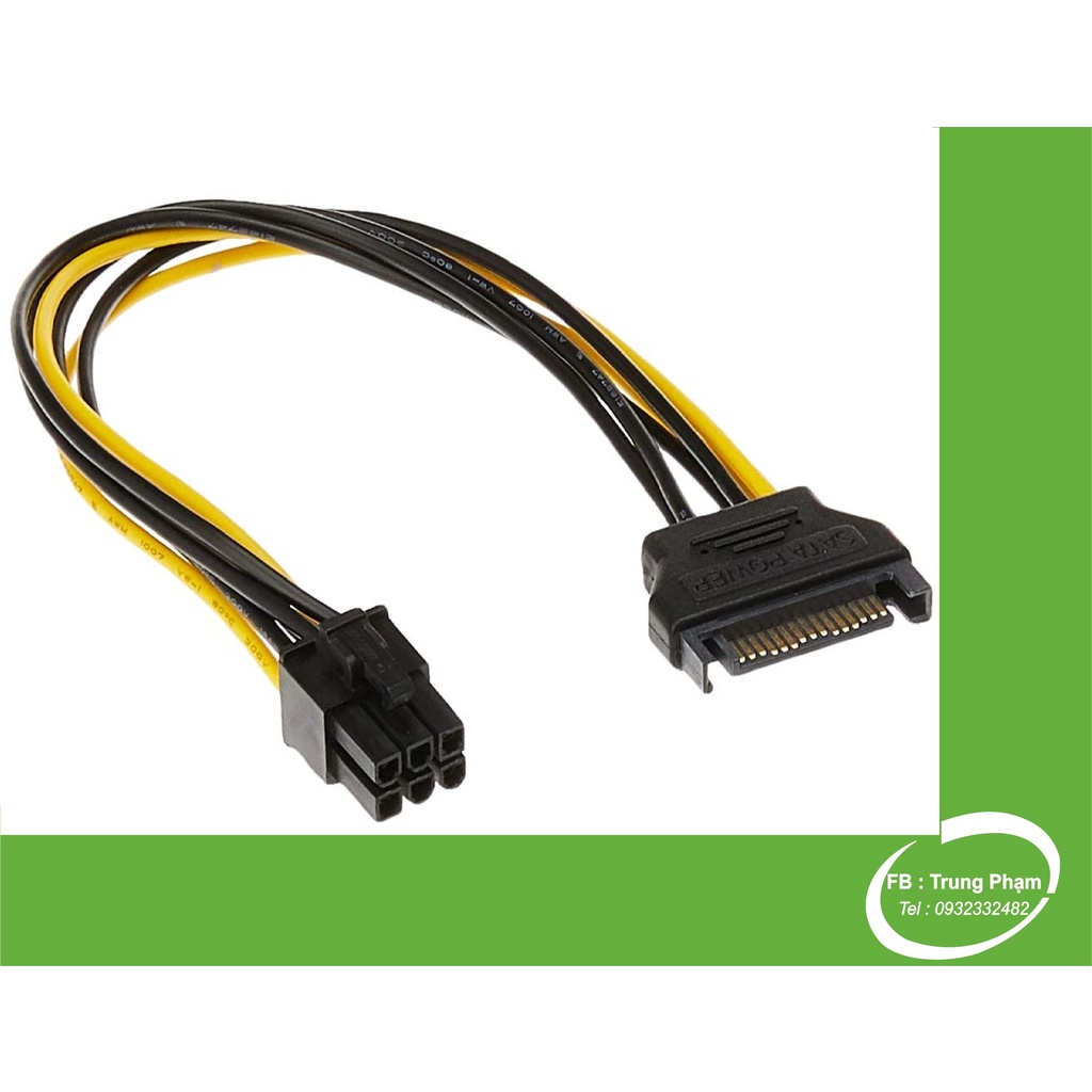 Dây cáp chuyển đối sang 6 pin vga , sata ra ata, 2 ata ra 6 pin