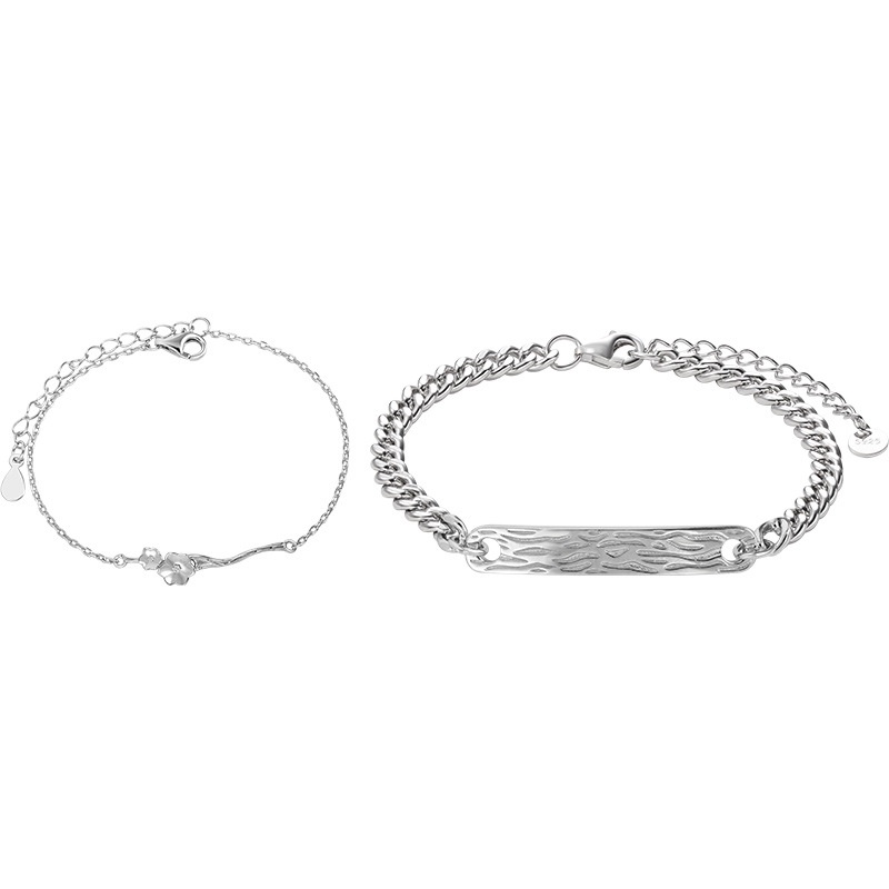 Cặp Vòng Tay Cặp Đôi Hoa Đơn Giản Phong Cách Hàn Quốc Thích Hợp Làm Quà Valentine