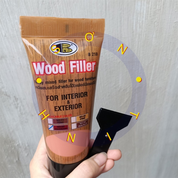 [tuýp 250g] Bột trét vết nứt gỗ , Bột trám gỗ WOOD FILLER Bosny