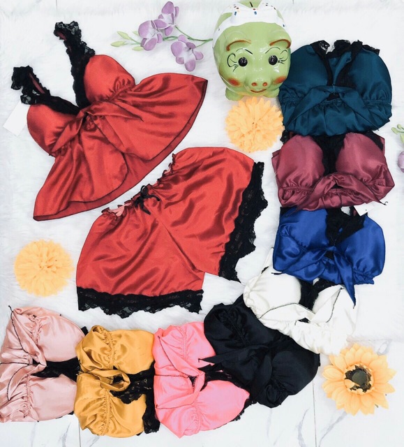 [SALE 35%] Đồ ngủ sexy lụa ren hoa có mút | BigBuy360 - bigbuy360.vn