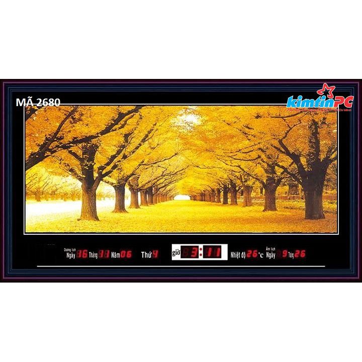 Lịch vạn niên - Tranh Cảnh - 50x90cm - mã 2680