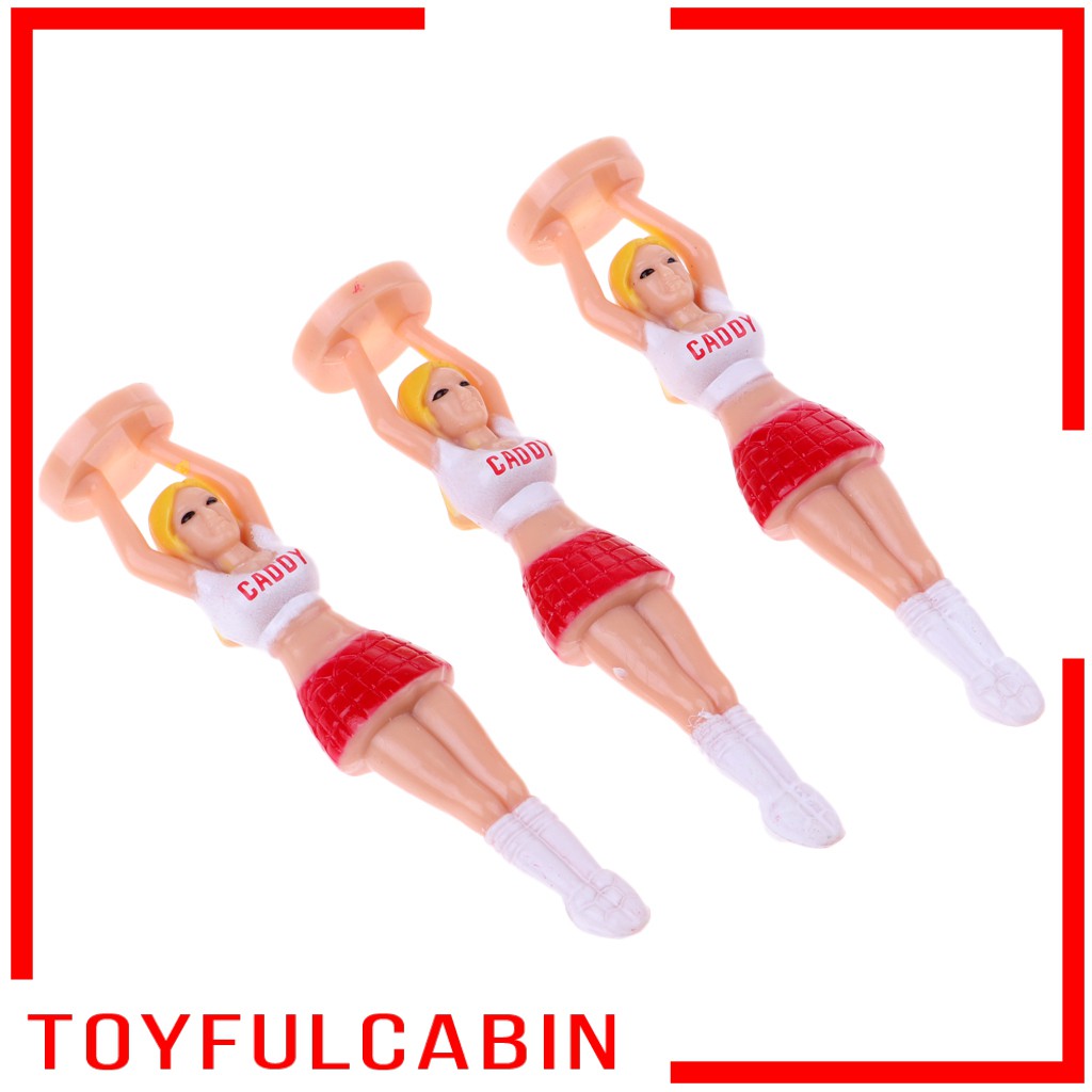 Bộ 3 giá đặt tee bóng golf hình cô gái độc đáo