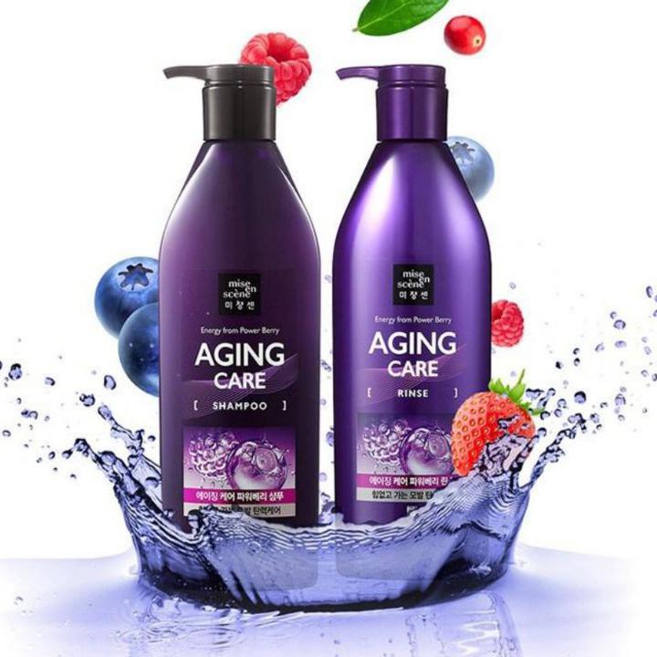 Bộ gội xả ngăn rụng tóc, chống lão hóa Mise En Scene Aging Care Hàn Quốc 680mlx2