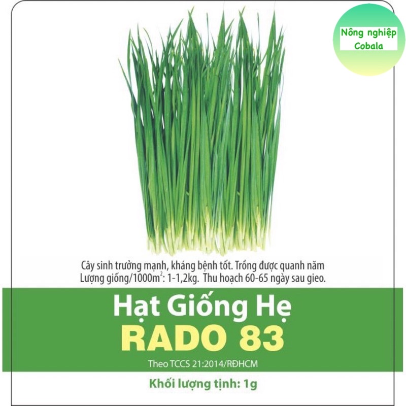 Hạt Giống Hẹ Cao Sản, Chất Lượng Cao 1gr